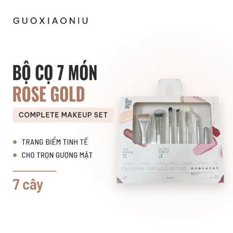 Bộ Cọ Trang Điểm 7 Món Guoxiaoniu GXBCG7 Rose Gold Full Face Make Up