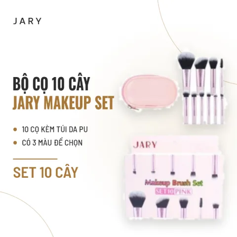 Bộ Cọ Jary Makeup Set 10 Cây