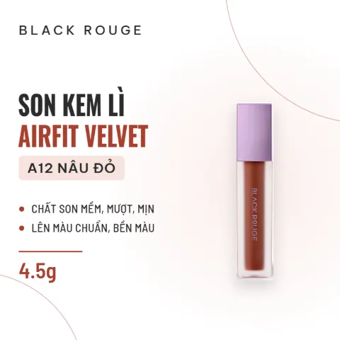 Son Kem Blackrouge Airfit Velvet - A12 (Nhập Khẩu)