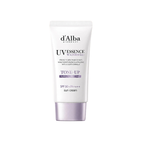Kem Chống Nắng D'Alba UV Essence Waterfull+ Tone Up  Purple Correcting SPF50+ 50ml (Nhập Khẩu)