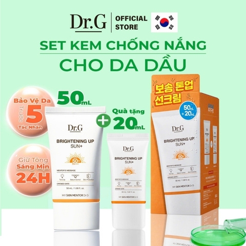 Set Kem Chống Nắng Nâng Tone Da Dr.G Brightening Up Sun SPF50+ (50ml + 20ml)