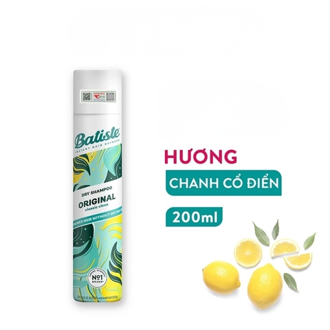 Gội Khô Batiste Dry Shampoo Original Hương Nguyên Bản