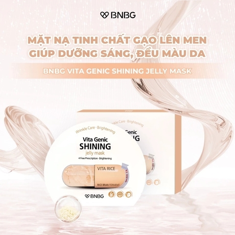 Mặt Nạ Tinh Chất Gạo Lên Men BNBG Vita Genic Shining Jelly Mask Vita Rice Dưỡng Sáng Đều Màu Da