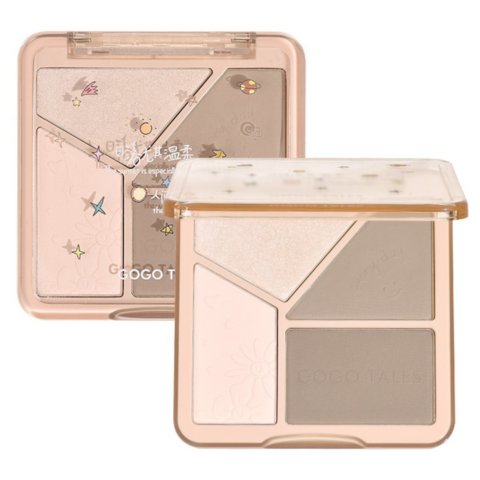 Bảng Phấn Tạo Khối Và Bắt Sáng 4 Ô Gogo Tales Light Shadow Flawless Highlight Contouring Palette