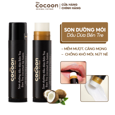 Son Dưỡng Dầu Dừa Bến Tre Cocoon Coconut Lip Balm 5g
