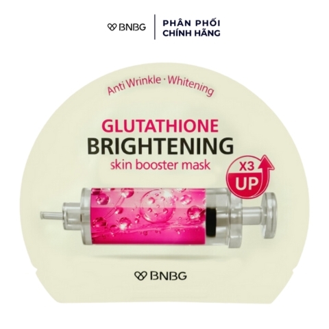 Mặt Nạ Giấy BNBG Truyền Trắng Glutathione Brightening Skin Booster Mask 30ml (Hồng)