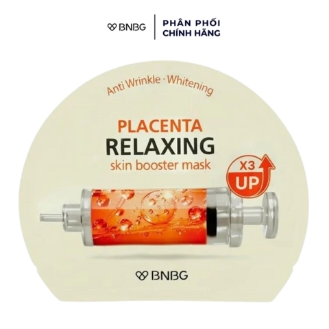 Mặt Nạ Giấy BNBG Phục Hồi Da Placenta Relaxing Skin Booster Mask 30ml (Cam)