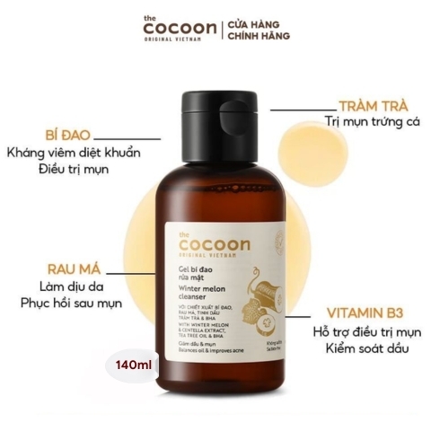 Gel Rửa Mặt Bí Đao Cocoon Winter Melon Cleanser (Mẫu Mới)