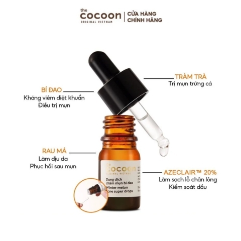 Dung Dịch Chấm Mụn Bí Đao Cocoon Winter Melon Acne Super Drops 5ml (Mẫu Mới)