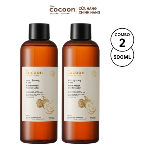 Combo 2 Nước Tẩy Trang Bí Đao Cocoon Winter Melon Micellar Water 500ml