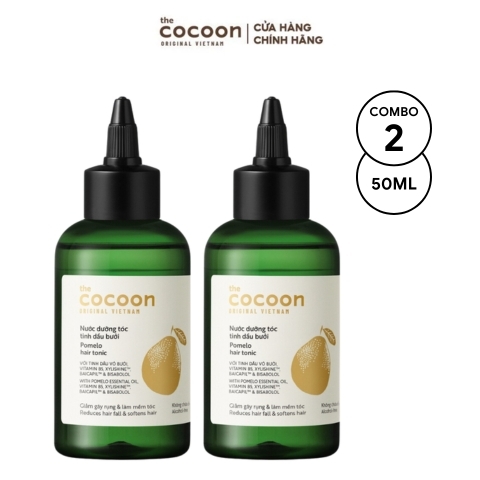 Combo 2 Nước Dưỡng Tóc Tinh Dầu Bưởi Cocoon Pomelo Hair Tonic 140ml