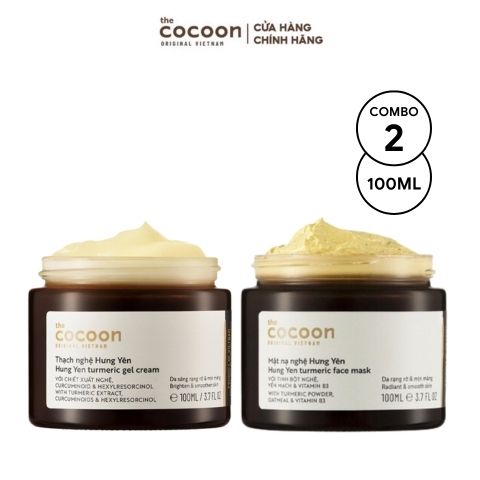 Combo Thạch Nghệ + Mặt Nạ Nghệ Hưng Yên Cocoon Hưng Yên Turmeric 100ml