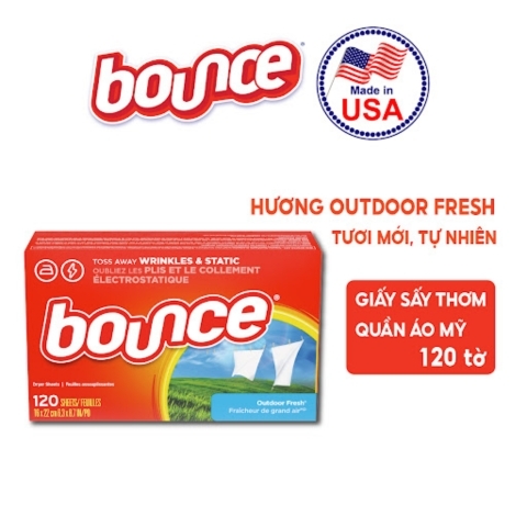 Giấy Thơm Áo Quần Bounce Outdoor Fresh Dryer (Nhập Khẩu Mỹ)