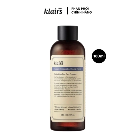 Nước Hoa Hồng Klairs Cho Da Nhạy Cảm Supple Preparation Facial Toner