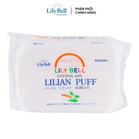 Bông Tẩy Trang Lily Bell Lilian Puff 222 Miếng [Bản Nhật] (Mẫu Mới)