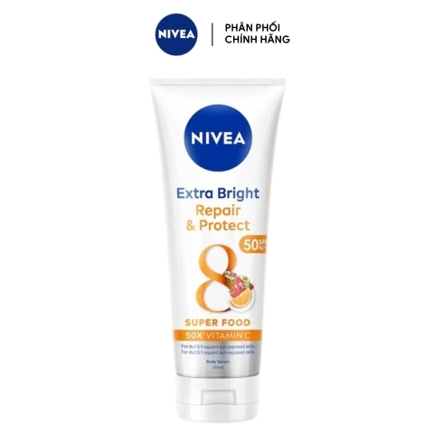Tinh Chất Dưỡng Thể Nivea Giúp Phục Hồi & Chống Nắng Extra Bright Repair & Protect SPF50+ 180ml