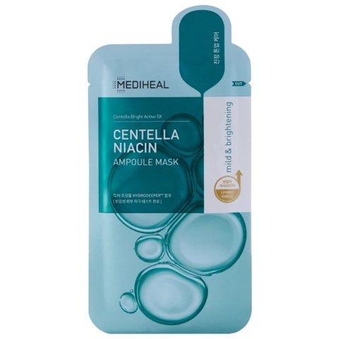 Mặt Nạ Giấy Mediheal Dưỡng Sáng Làm Dịu Cấp Ẩm Centella Niacin Ampoule Mask 30g