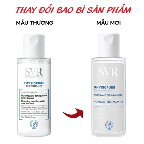 Nước Tẩy Trang SVR Micellar Dành Cho Da Nhạy Cảm Physiopure Eau Micellaire (Nhập Khẩu) (Mẫu Mới)