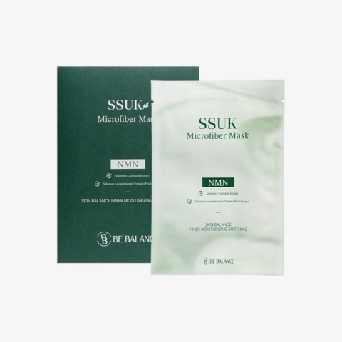 Mặt Nạ Vải Vi Sợi Ngải Cứu Cấp Ẩm, Làm Dịu, Chống Lão Hóa Be’Balance SSUK Microfiber Mask 30g