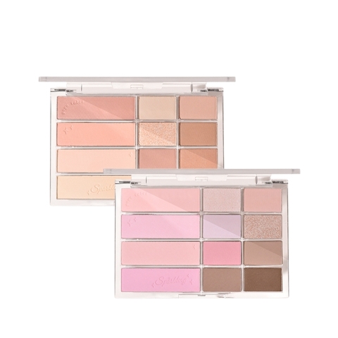 Bảng Phấn Mắt Và Má Hồng 12 Ô Gogo Tales Pink Mist Soft Focus Powder Blusher Eyeshadow Palette