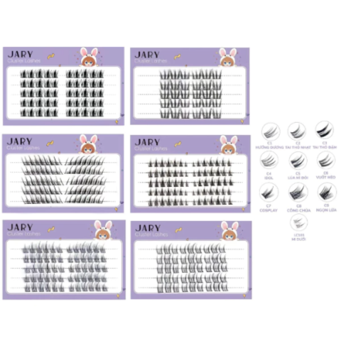 Mi Giả Cụm Tự Nhiên Jary Cluster Lashes (5 Hàng) (Không Có Keo)