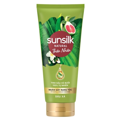 Dầu Xả Sunsilk Tinh Dầu Vỏ Bưởi Thiên Nhiên Ngăn Gãy Rụng Tóc Chai 330ml
