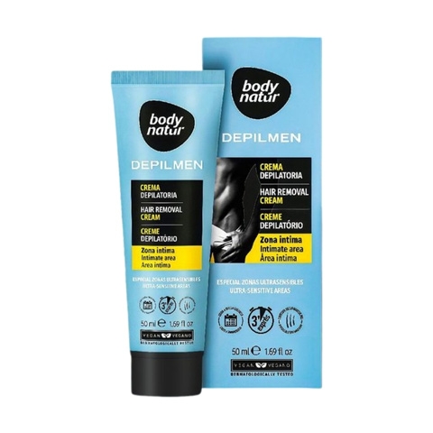 Kem Tẩy Lông Body Nam Natur Depilmen Hair Removal Cream Intimate Area 50ml (Dành Cho Bắp Đùi Trong Và Vùng Kín)