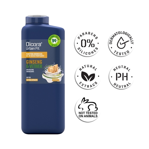 Sữa Tắm Dicora Urban Fit Detox Natural Extracts Ginseng & Vetiver