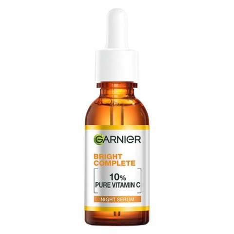 Tinh Chất Garnier Tăng Cường Sáng Da Mờ Thâm Ban Đêm 10% Vitamin C - Bright Complete Overnight 30ml (Mẫu Mới)