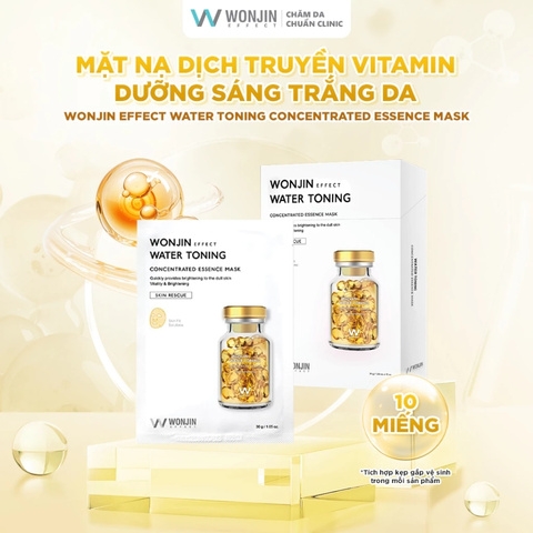 Mặt Nạ Giấy Truyền Trắng Chuyên Sâu Wonjin Effect Water Toning Concentrated Essence Mask (Mẫu Mới)