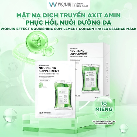 Mặt Nạ Truyền Năng Lượng Wonjin Effect Nourising Supplement Concentrated Essence Mask (Mẫu Mới)