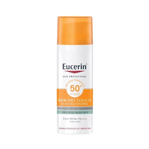 Kem Chống Nắng Kiềm Dầu & Ngừa Mụn Eucerin Sun Dry Touch Acne Oil Control SPF50+50ml (Mẫu Mới)