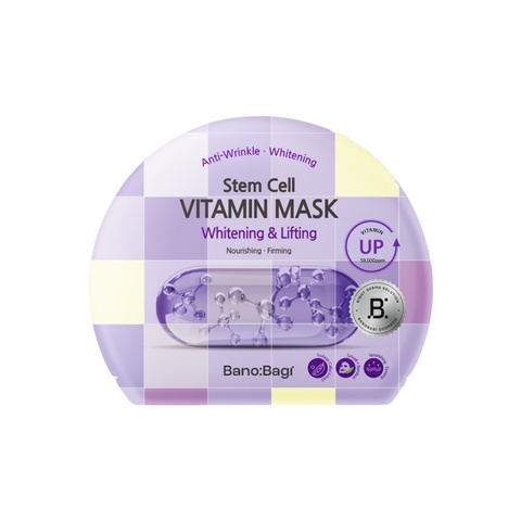 Mặt Nạ Giấy Banobagi Stem Cell Vitamin Mask Whitening & Lifting (Dưỡng Sáng, Săn Chắc Da)