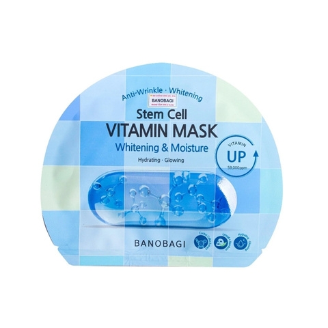 Mặt Nạ Giấy Banobagi Stem Cell Vitamin Mask Whitening & Moisture (Dưỡng Sáng, Cấp Ẩm)