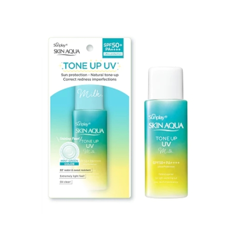 Sữa Chống Nắng Hiệu Chỉnh Sắc Da Skin Aqua Tone Up UV Milk 50g (Mint Green) (Nhập Khẩu)