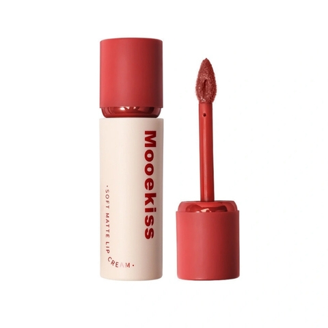 Son Kem Lâu Trôi Mooekiss Soft Matte Lip Cream Velvet 3g (Nắp Đỏ)