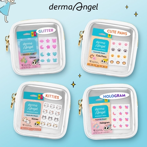 Miếng Dán Mụn Vui Nhộn Derma Angel Acne Beauty Patch (12 Miếng)