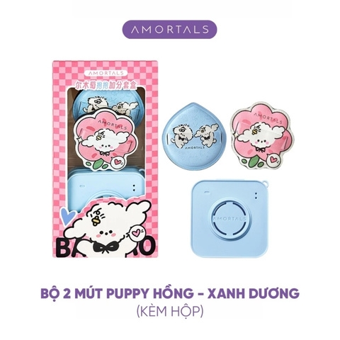 Set 2 Bông Mút Amortals Powder Puff Set (2 Bông Mút + Hộp Đựng)