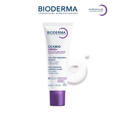 Kem Dưỡng Bioderma Làm Dịu, Hỗ Trợ Phục Hồi Da Cicabio Creme+ 40ml (Mẫu Mới)