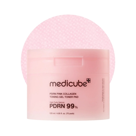 Pad Dưỡng Sáng, Dưỡng Ẩm, Săn Chắc Da Medicube PDRN Pink Collagen Toning Gel Toner Pad (120ml) (70 Miếng)