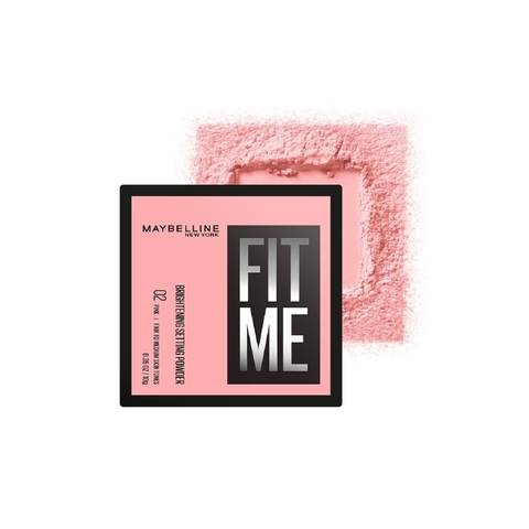 Phấn Phủ Maybelline Dạng Bột Kiềm Dầu Brightening Setting Powder 10g - 02 Màu Hồng