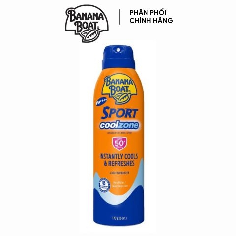 Xịt Chống Nắng Banana Boat Sport Coolzone SPF50 170g