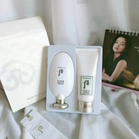 Bộ Tẩy Da Chết Dưỡng Trắng + Sữa Rửa Mặt Whoo Gongjinhyang Seol Brightening Peeling Gel Special Set
