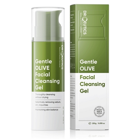 Gel Rửa Mặt DrCeutics Gentle OLIVE Facial Cleansing Gel 250g
