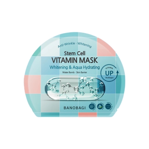 Mặt Nạ Giấy Banobagi Stem Cell Vitamin Mask Whitening & Aqua Hydrating 30g (Nhập Khẩu)