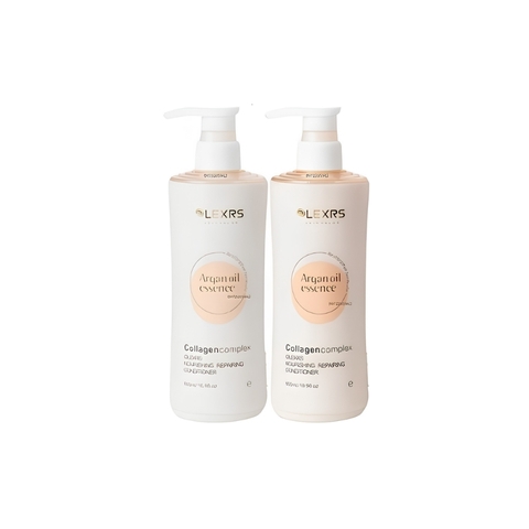 Bộ Gội Xả Olexrs Argan Oil Essence Collagen Complex Suôn Mượt Phục Hồi 2024 (Cam)