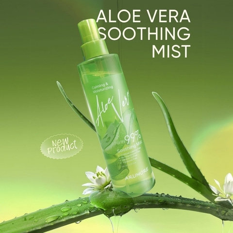 Xịt Khoáng Arumtown Aloe Vera Soothing Mist 98% 118ml