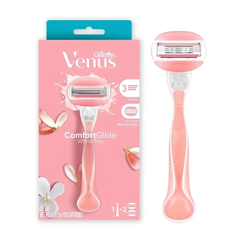 Dao Cạo Nữ Gillette Venus Comfortglide White Tea (1 Cán + 2 Lưỡi)