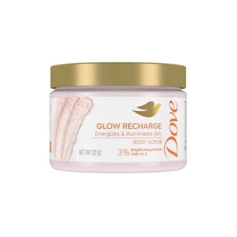 Tẩy Tế Bào Chết Dưỡng Da Trắng Sáng Dove Glow Recharge (Vitamin C) 340g