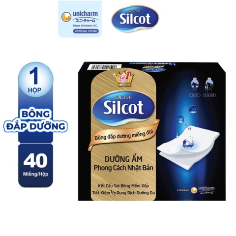 Bông Tẩy Trang Đắp Dưỡng Silcot Miếng Đôi (Hộp 40 Miếng)